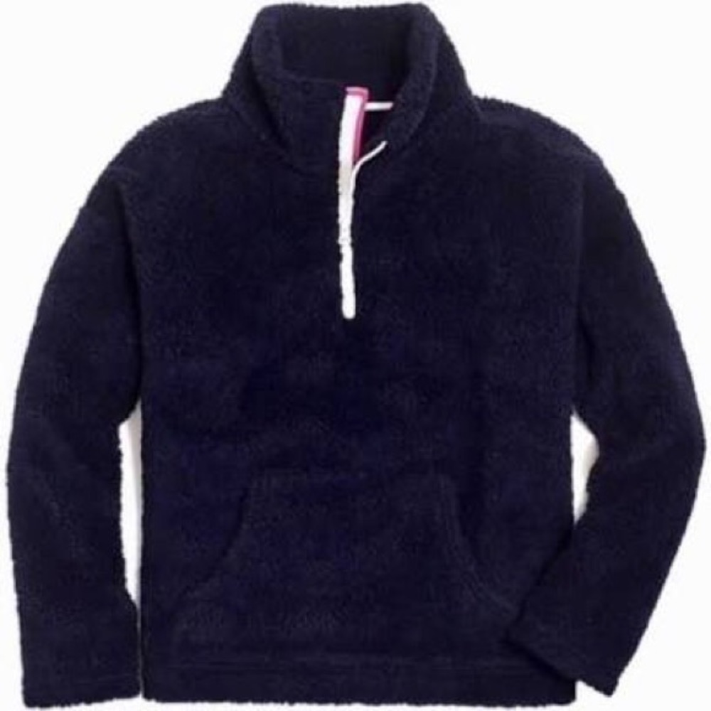 J. Crew Navy Sherpa Pullover